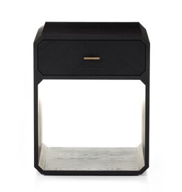 Caspian Nightstand Black Ash Veneer