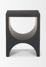 Sobi Matte Black Square Metal Side Table