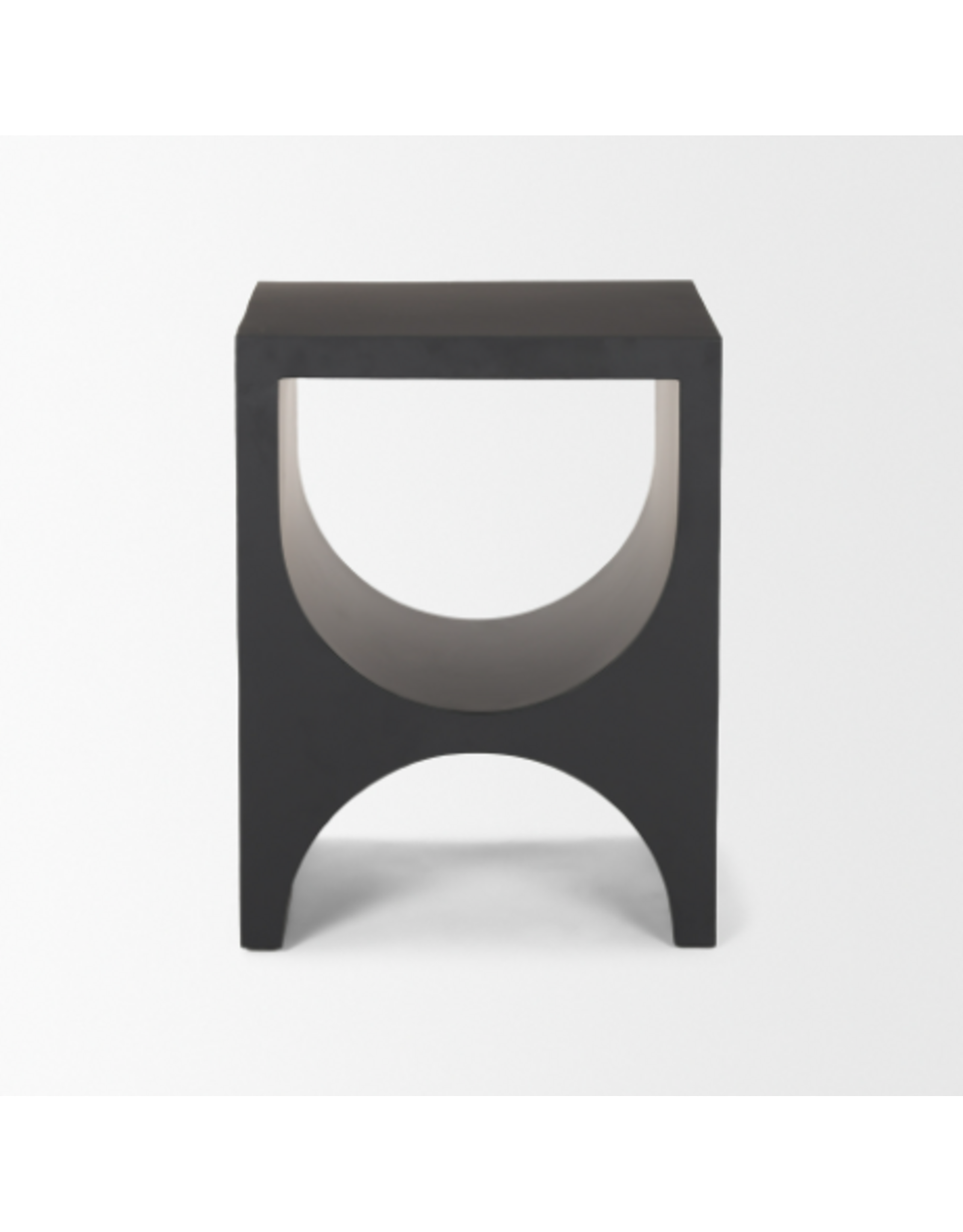 Sobi Matte Black Square Metal Side Table
