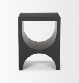 Sobi Matte Black Square Metal Side Table