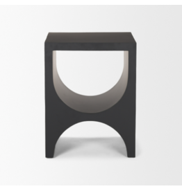 Sobi Matte Black Square Metal Side Table