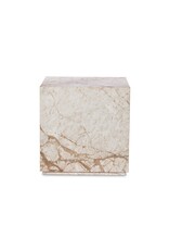 Modern Marble Plinth End Table