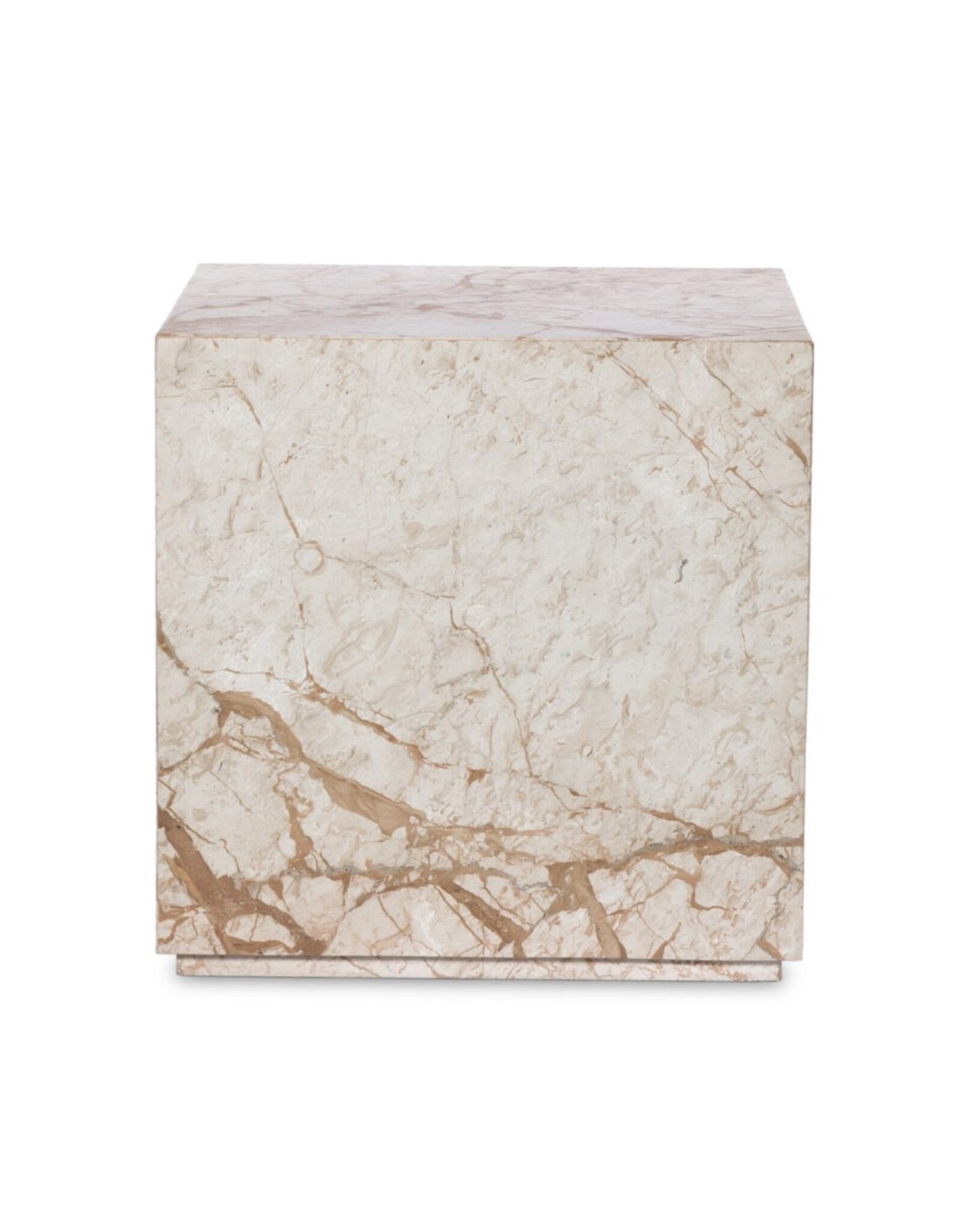 Modern Marble Plinth End Table