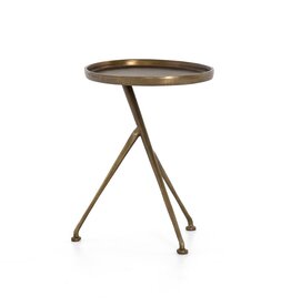 Schmidt Accent Table - Raw Antique Brass