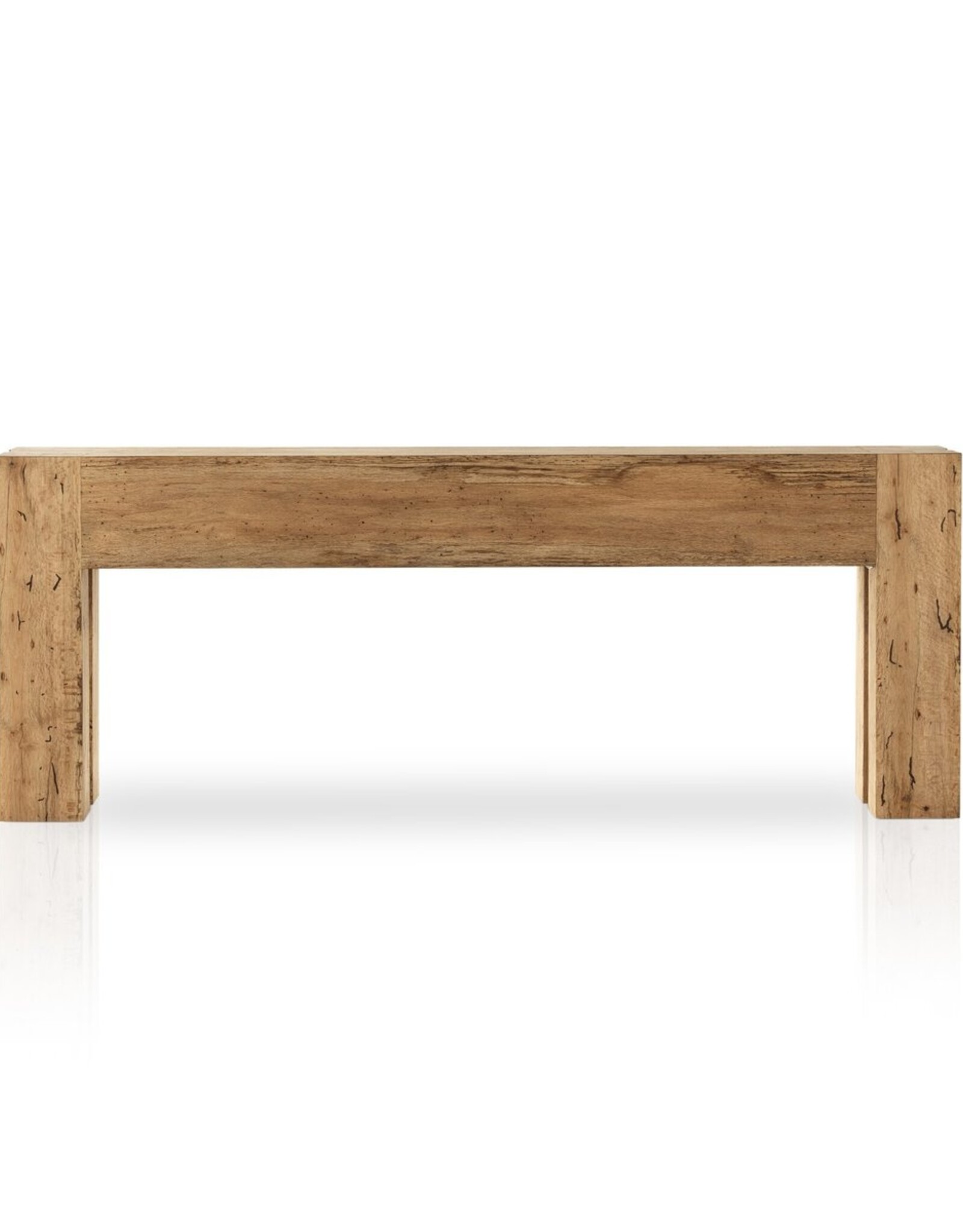Abaso Console Table in Rustic Wormwood Oak