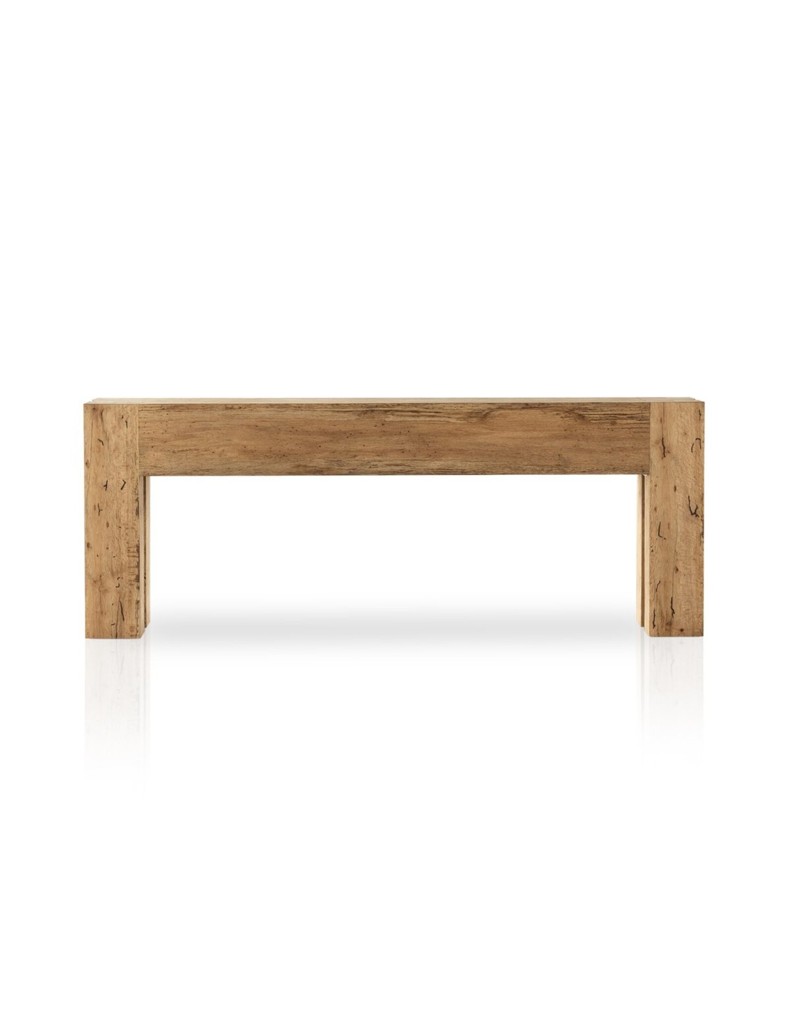 Abaso Console Table in Rustic Wormwood Oak