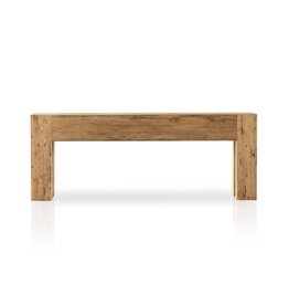Abaso Console Table in Rustic Wormwood Oak