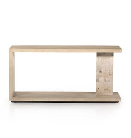 Darian Console Table, White Mahogany