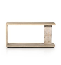 Darian Console Table, White Mahogany