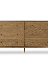 Meadow 6 Drawer Dresser in Tawny Oak