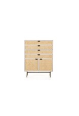 Luella Tall Dresser in Matte Alabaster
