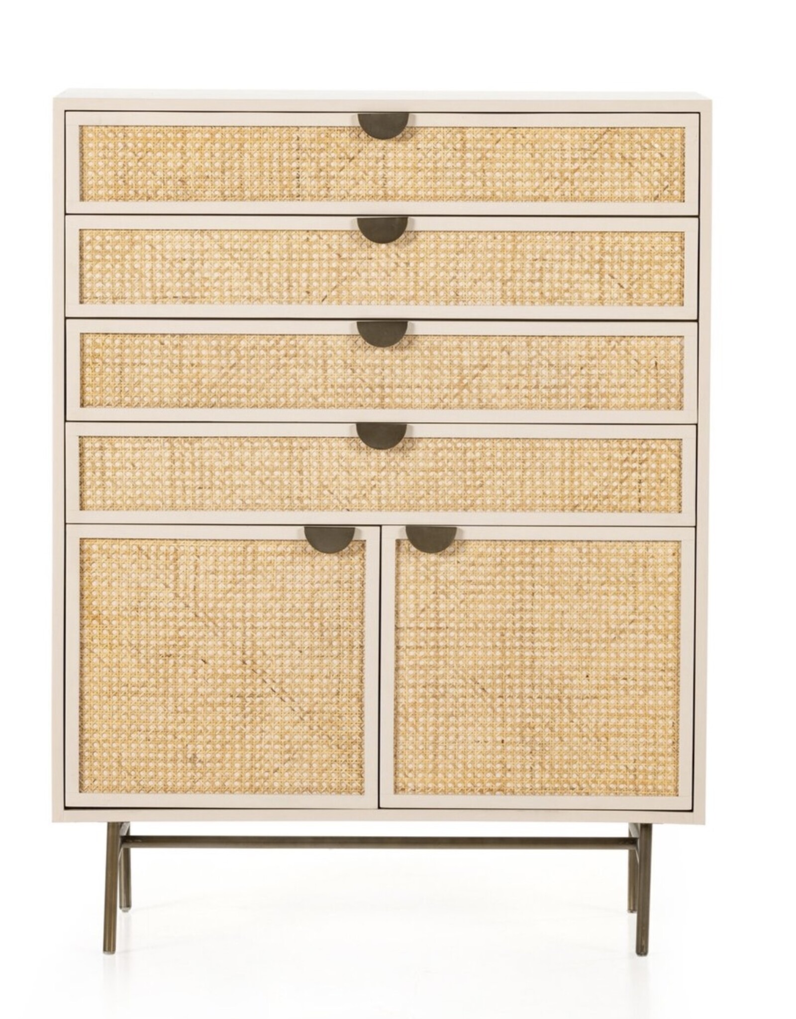 Luella Tall Dresser in Matte Alabaster
