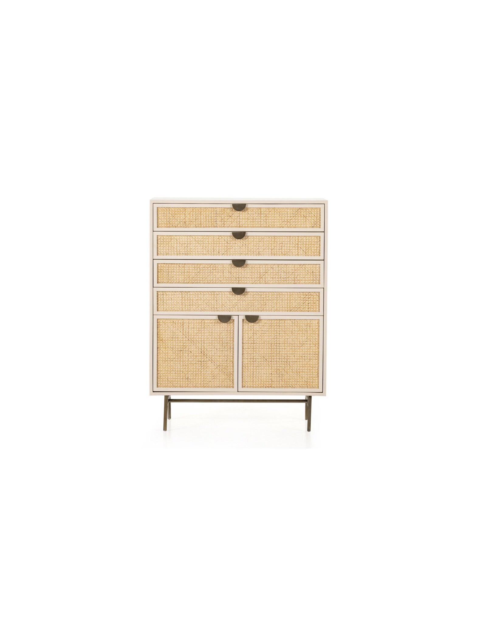 Luella Tall Dresser in Matte Alabaster