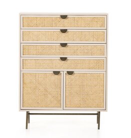 Luella Tall Dresser in Matte Alabaster