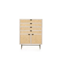 Luella Tall Dresser in Matte Alabaster