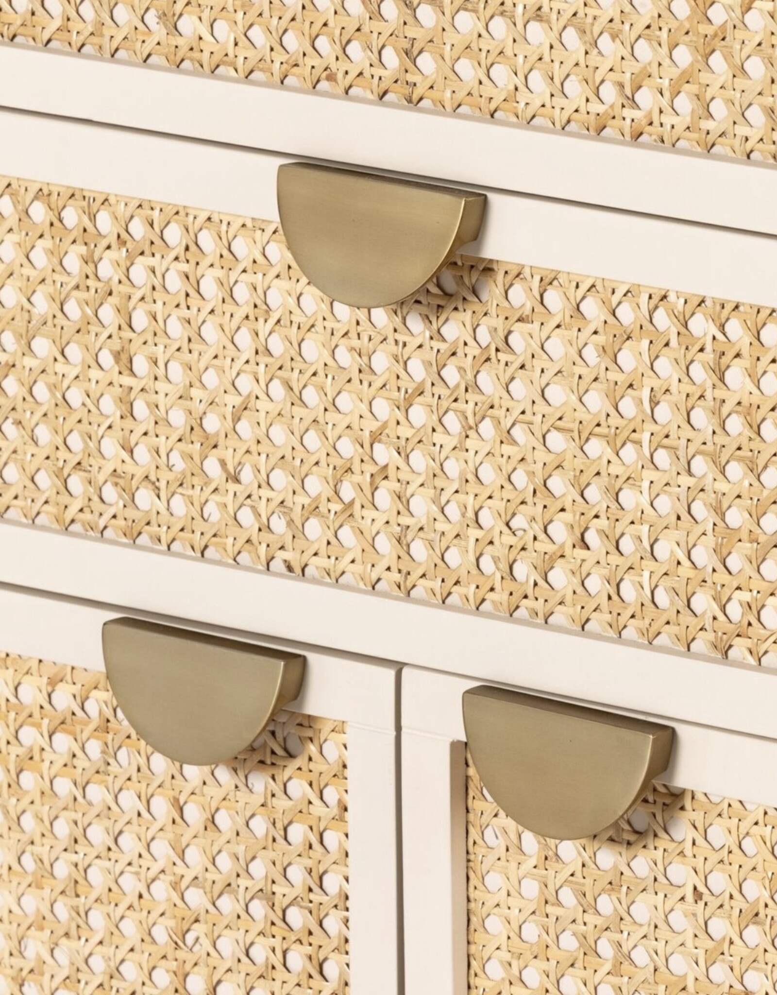 Luella Tall Dresser in Matte Alabaster