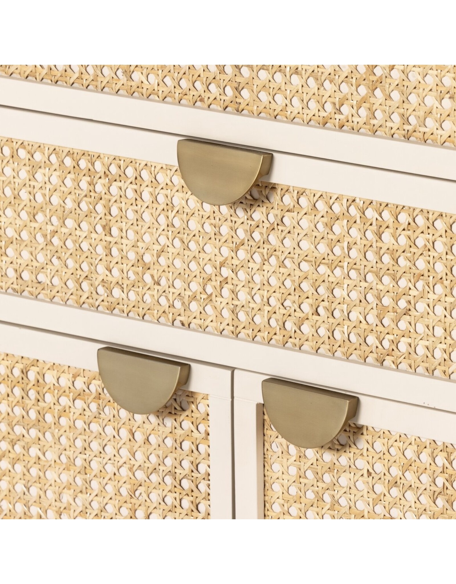 Luella Tall Dresser in Matte Alabaster
