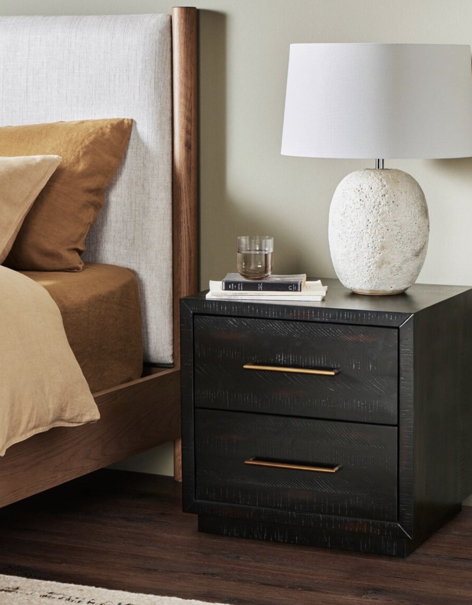 Suki Nightstand in Burnished Black