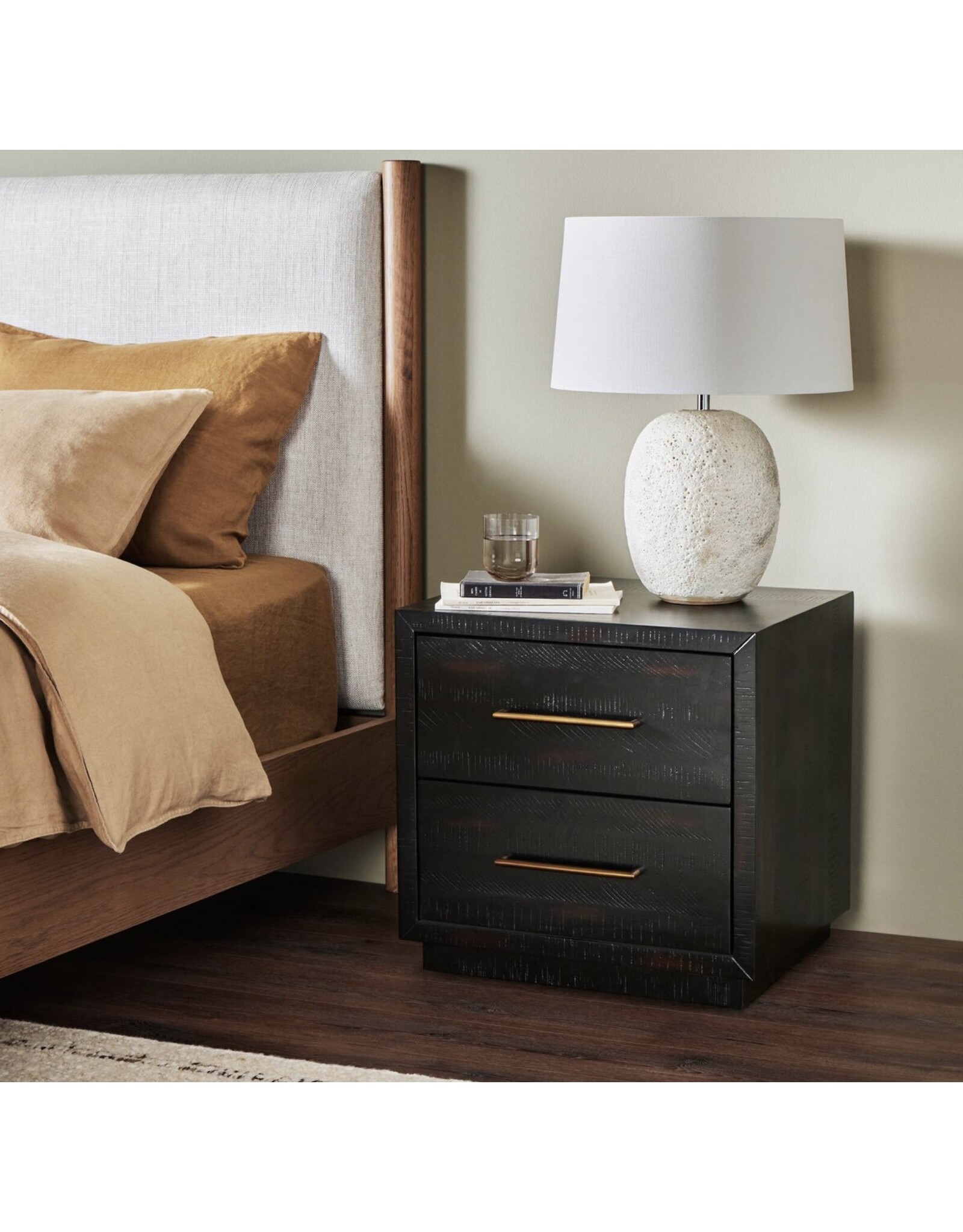 Suki Nightstand in Burnished Black