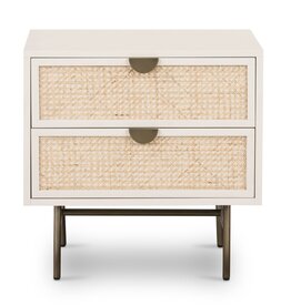 Luella Nightstand in Matte Alabaster