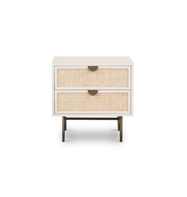Luella Nightstand in Matte Alabaster