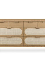 Allegra 8 Drawer Dresser - Natural Cane