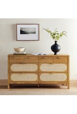 Allegra 8 Drawer Dresser - Natural Cane