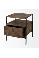 Glenn Wood & Metal Side Table