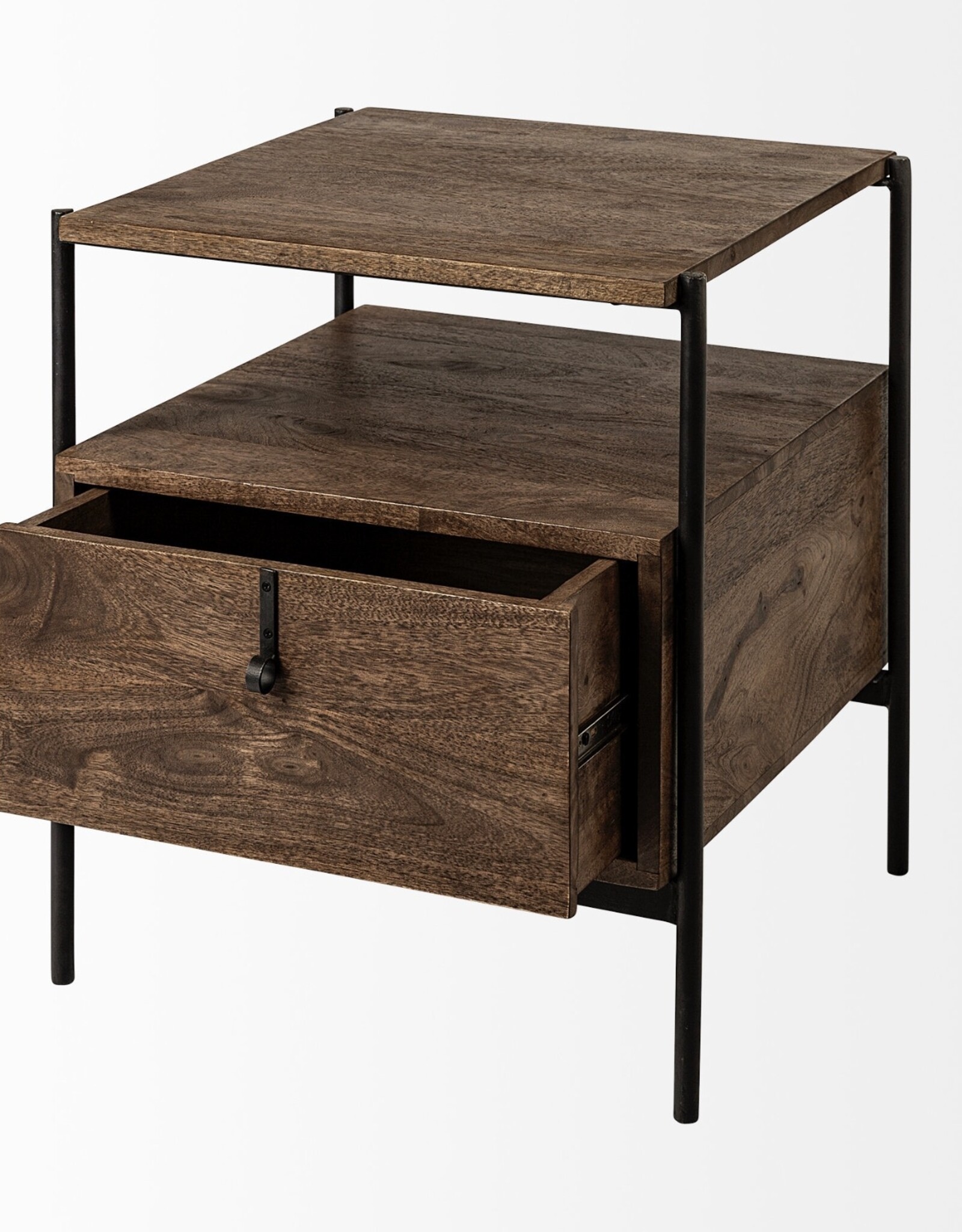Glenn Wood & Metal Side Table