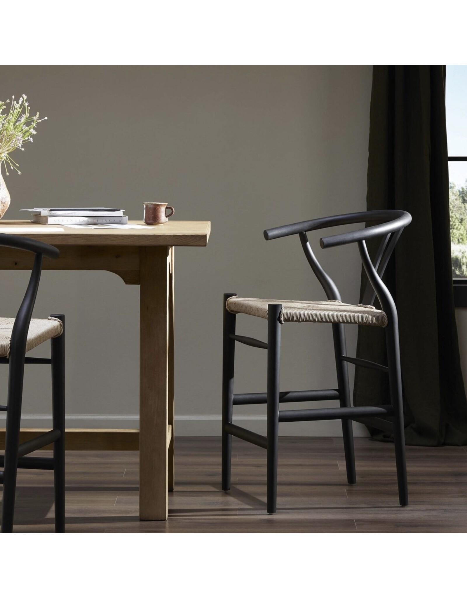 Muestra Counter Stool Black Teak