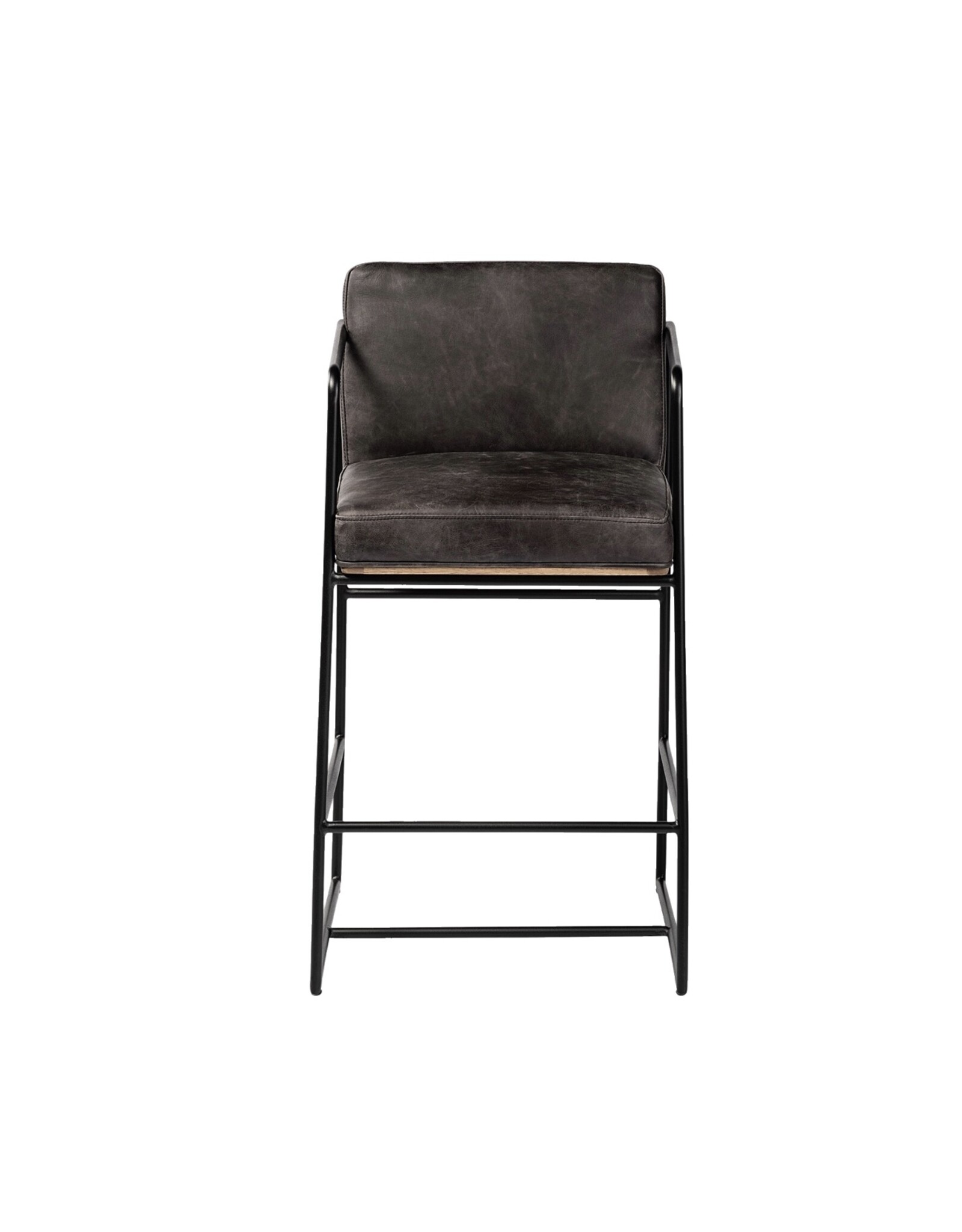 Stamford Counter Stool in Black Leather
