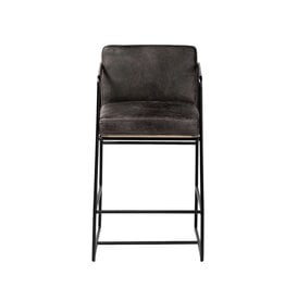 Stamford Counter Stool in Black Leather