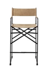 Direttore Counter Stool in Brown Leather