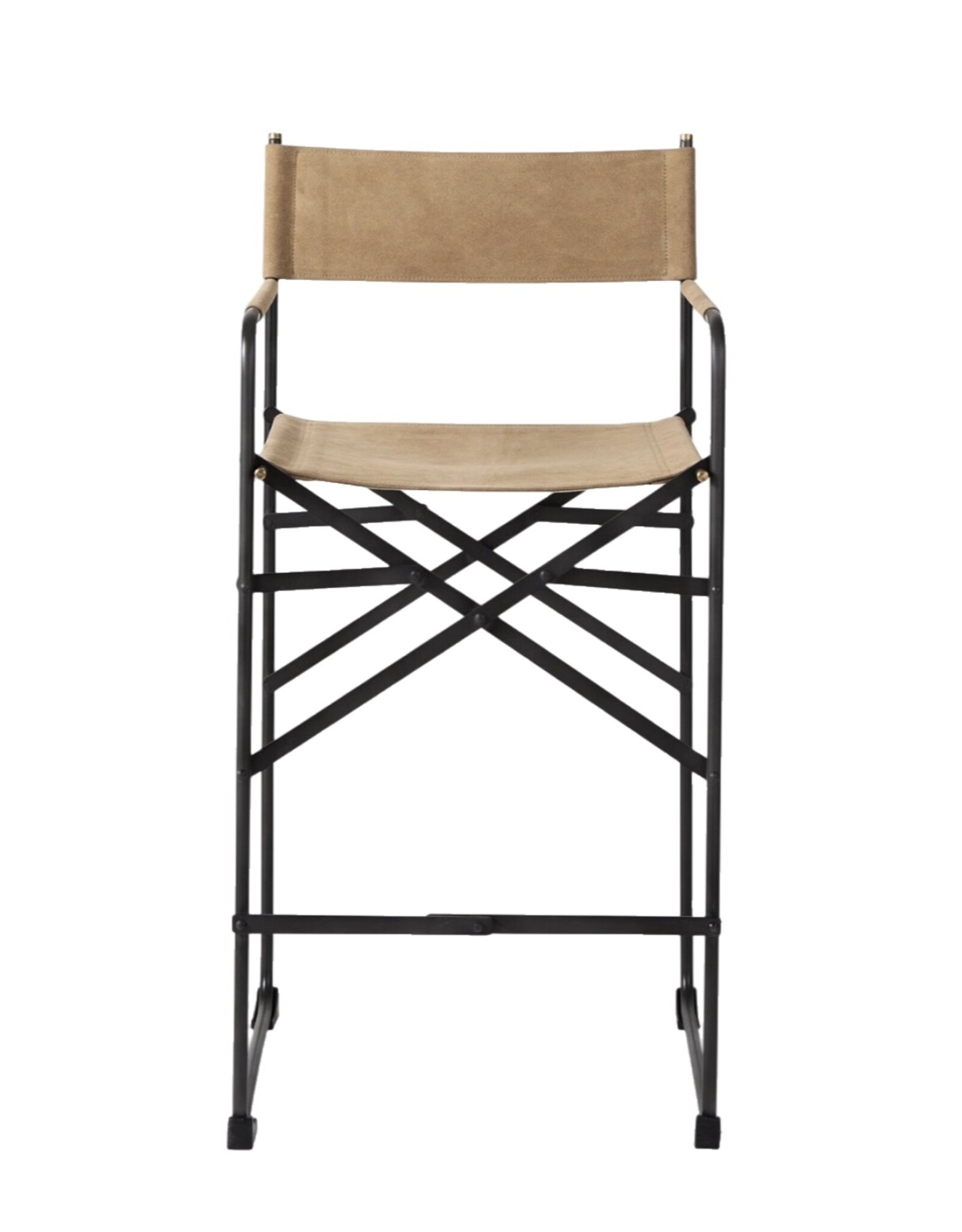 Direttore Counter Stool in Brown Leather