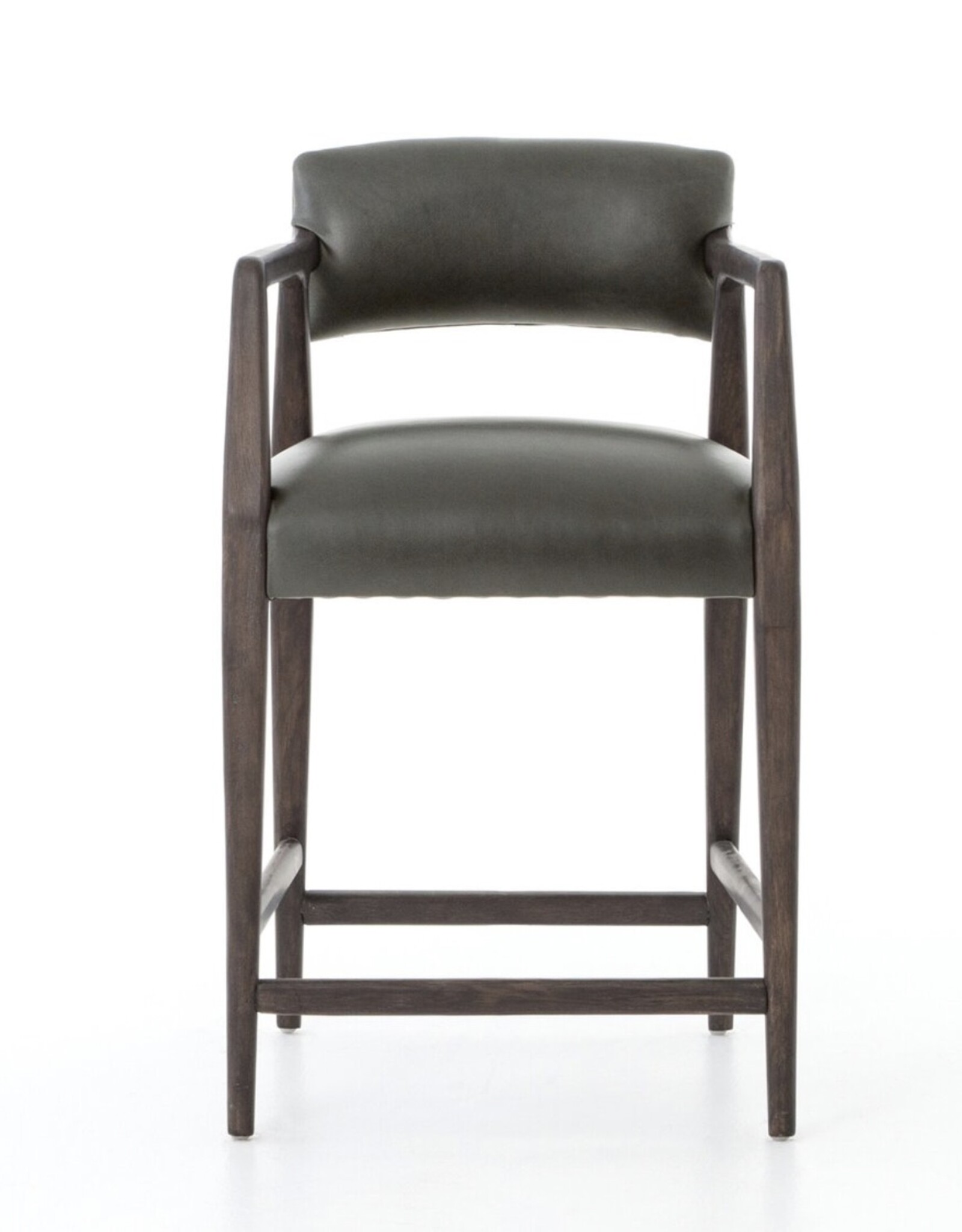 Tyler Ebony Leather Counter Stool