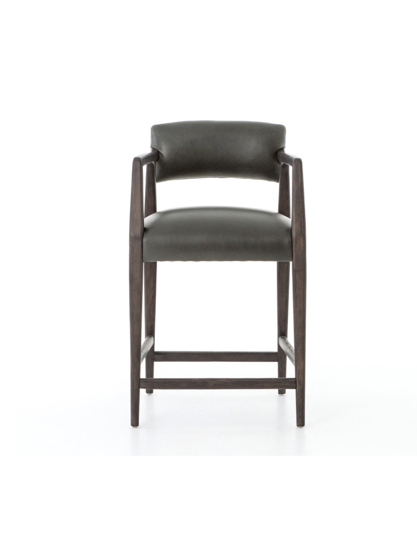 Tyler Ebony Leather Counter Stool