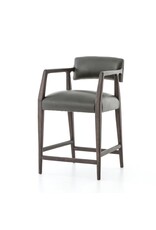Tyler Ebony Leather Counter Stool