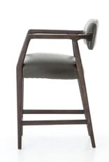 Tyler Ebony Leather Counter Stool