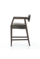 Tyler Ebony Leather Counter Stool