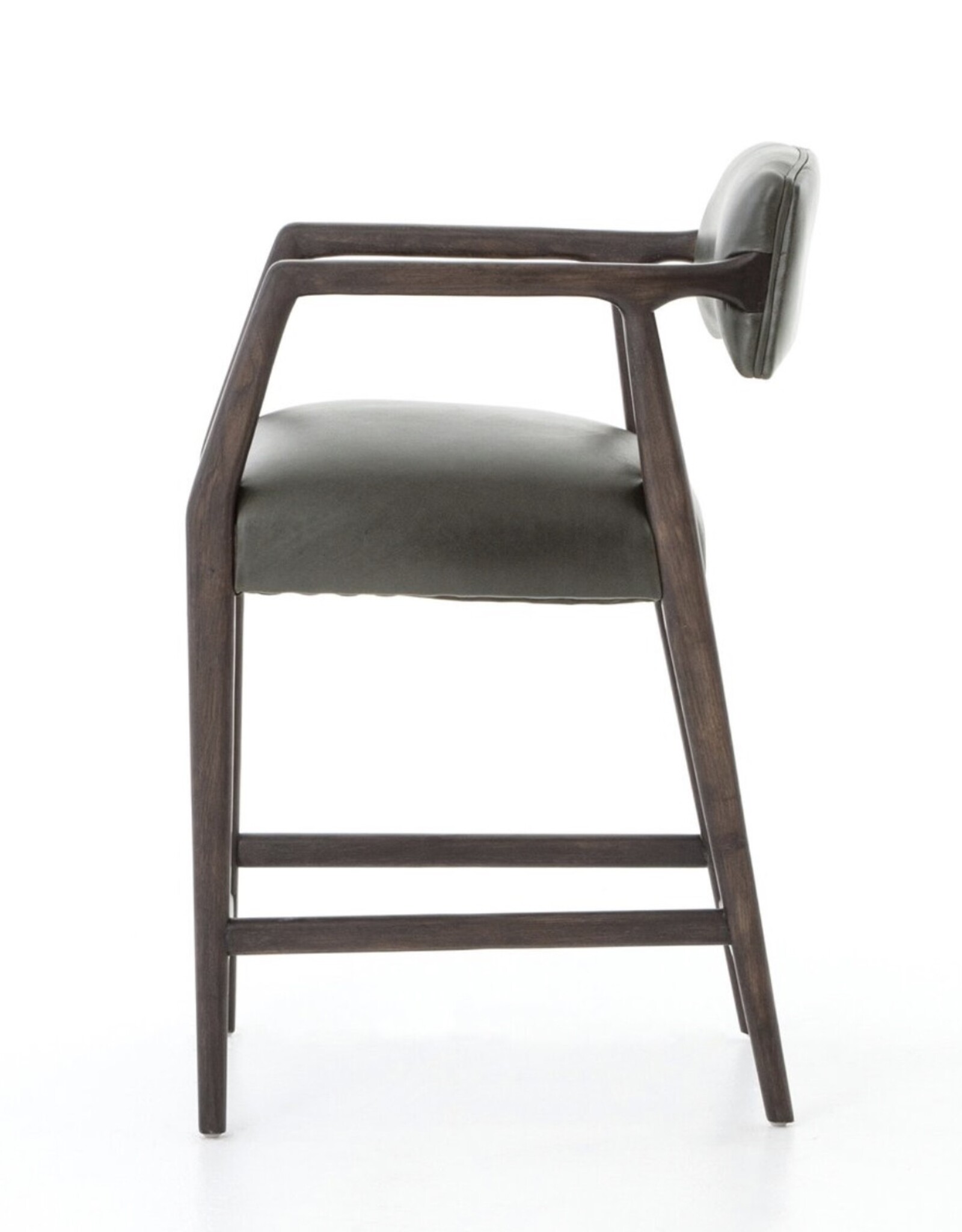 Tyler Ebony Leather Counter Stool