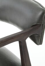 Tyler Ebony Leather Counter Stool