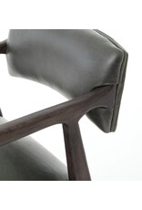 Tyler Ebony Leather Counter Stool