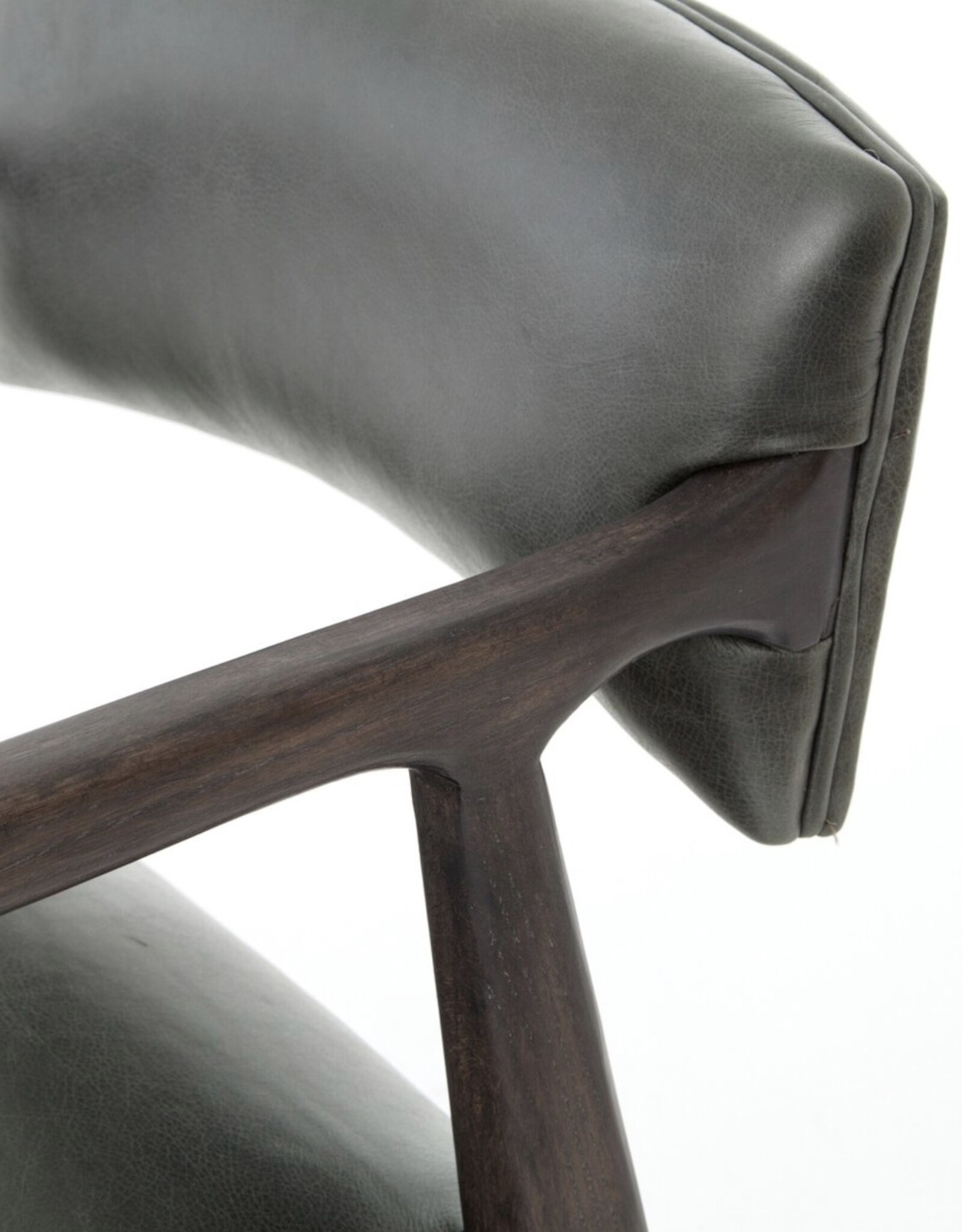 Tyler Ebony Leather Counter Stool