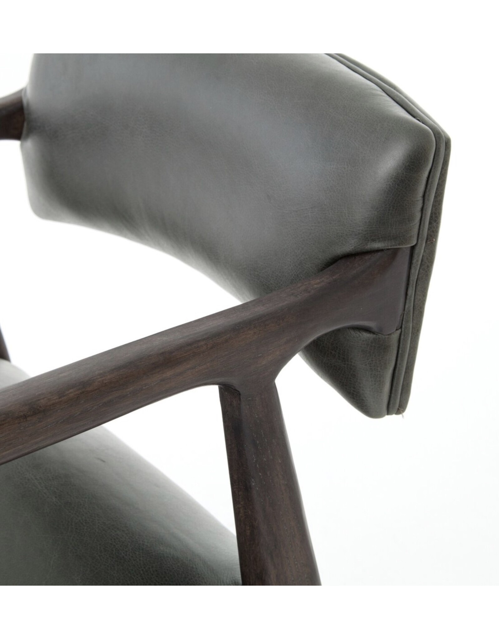 Tyler Ebony Leather Counter Stool