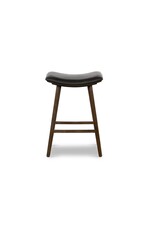 Union Counter Stool - Distressed Black Leather /Warm Ash