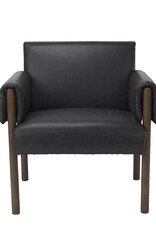 Ashton Black Faux Leather Accent Chair