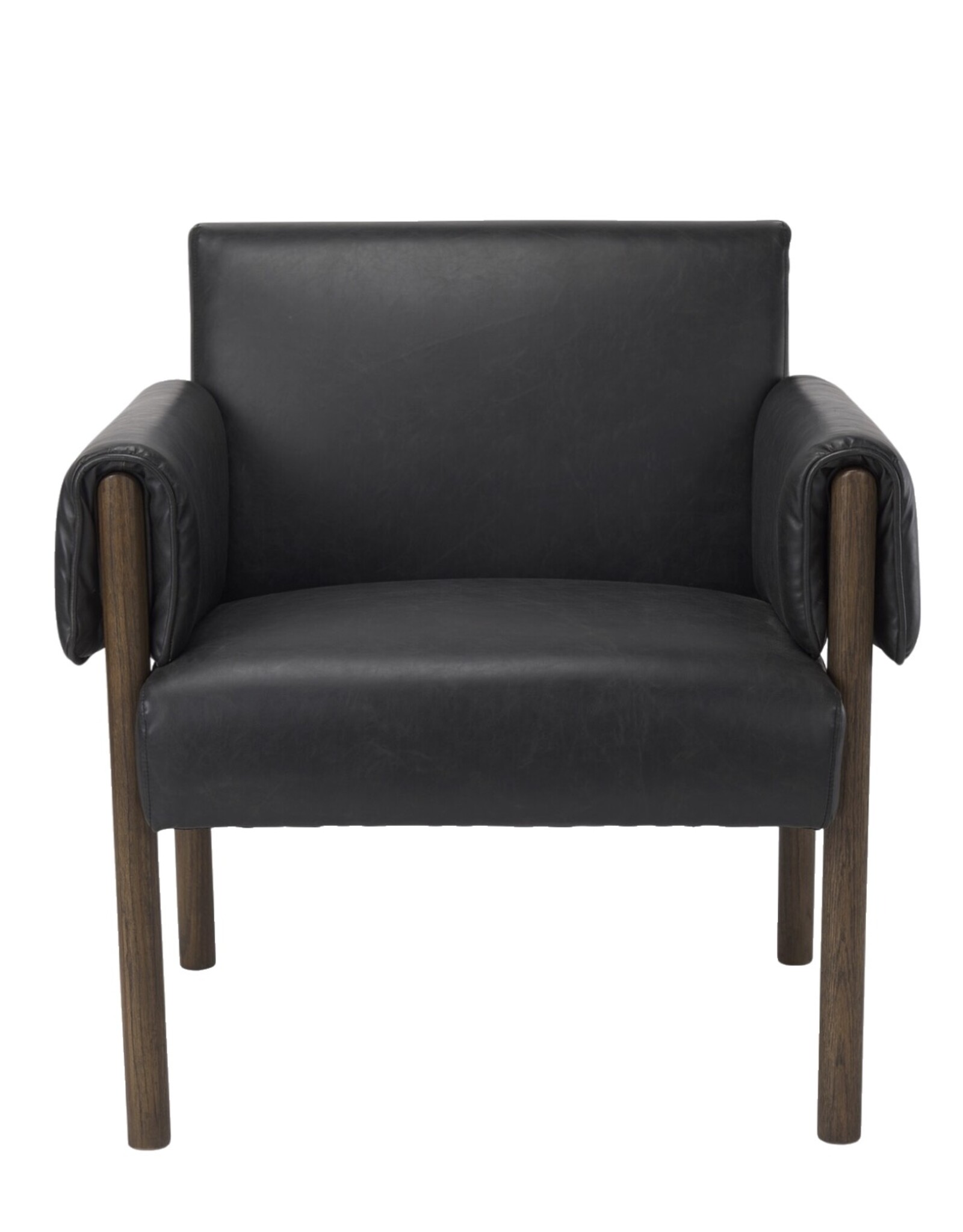 Ashton Black Faux Leather Accent Chair