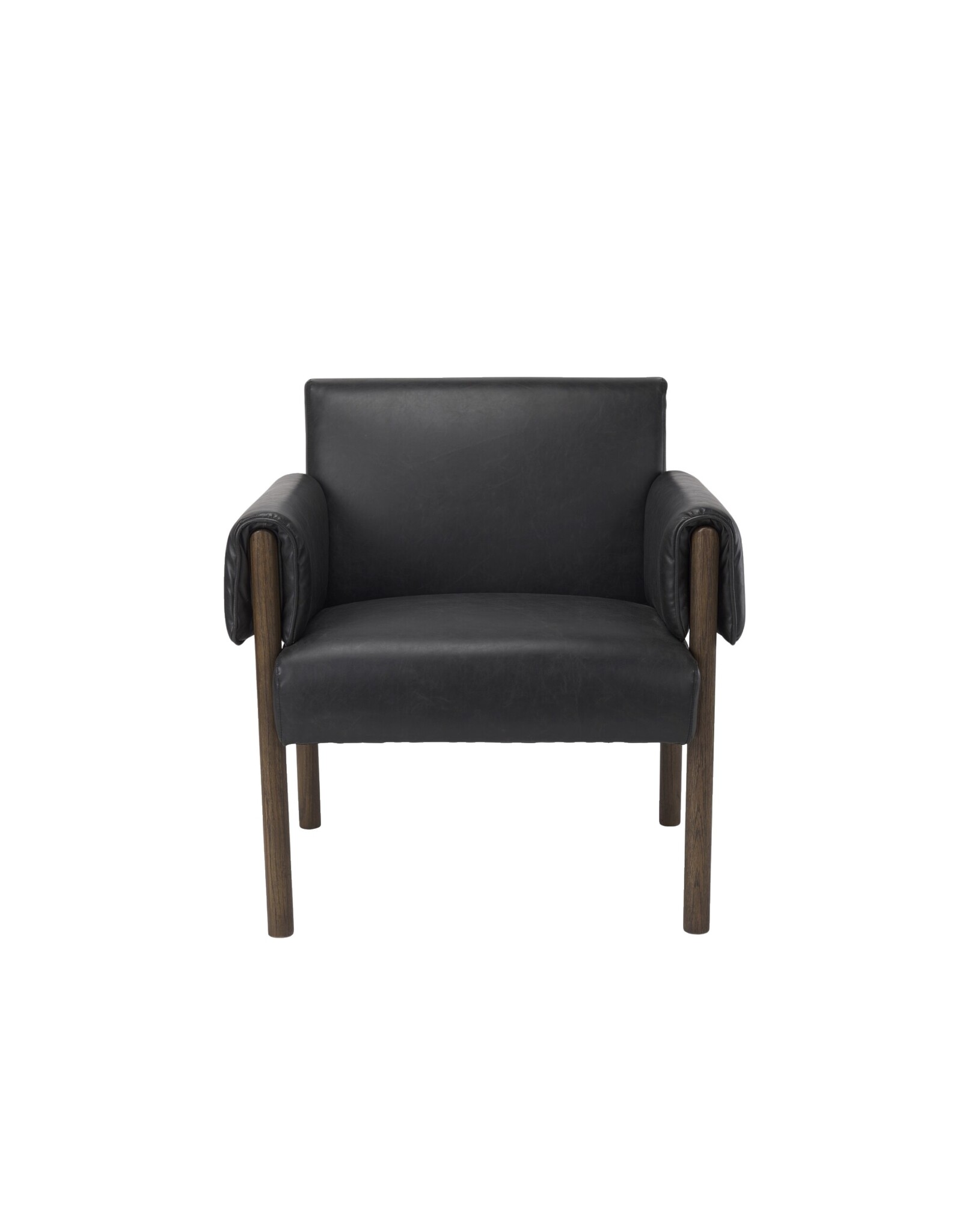 Ashton Black Faux Leather Accent Chair