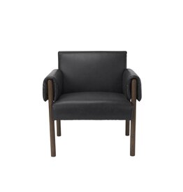 Ashton Black Faux Leather Accent Chair