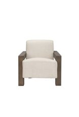 Sovereign Oatmeal Fabric Upholstered w/ Solid Wood Frame Accent Chair